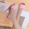 fashion Summer Transparent Slippers Women Sandals Shoes Peep Toe Clear Crystal Wedges High Heels Female Slides Flower Sandals for Womens
