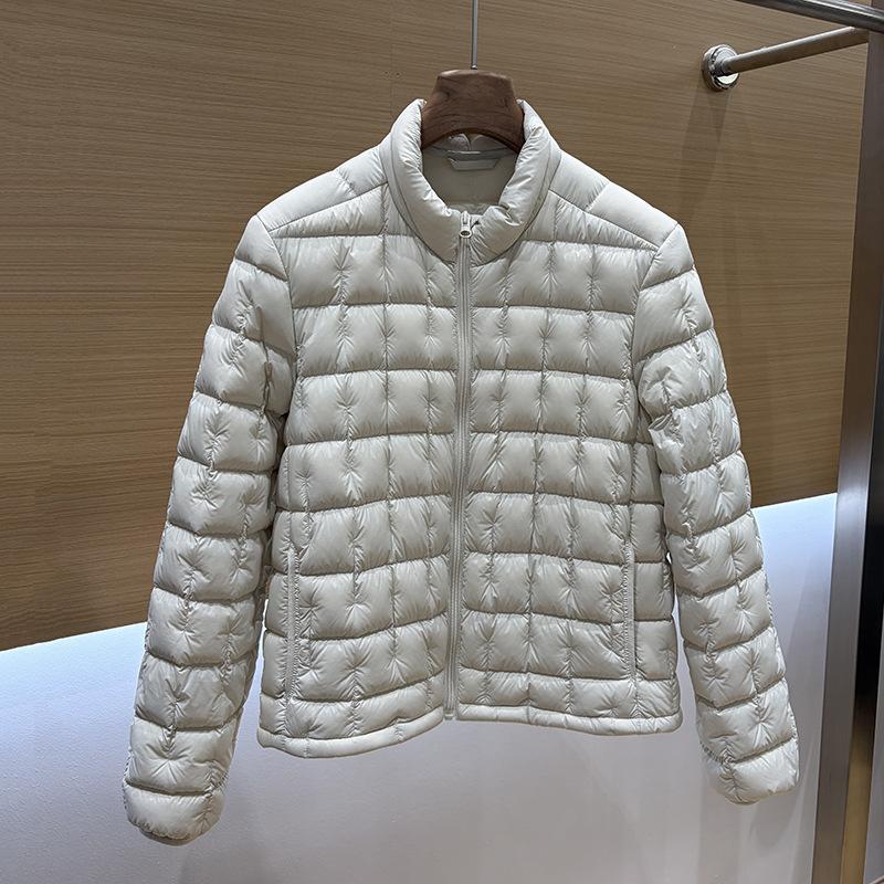 Down light and thin down jacket women's short stand-up collar new warm jacket slim and thin fashion puff jacket