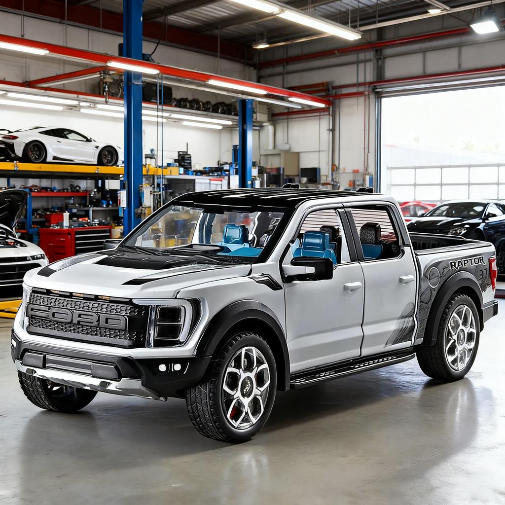 1/20 Ford F150 Raptor Picku Truck Alloy Model Car Toy Diecasts Metal Casting Sound and Light Car Toys for Children Vehicle