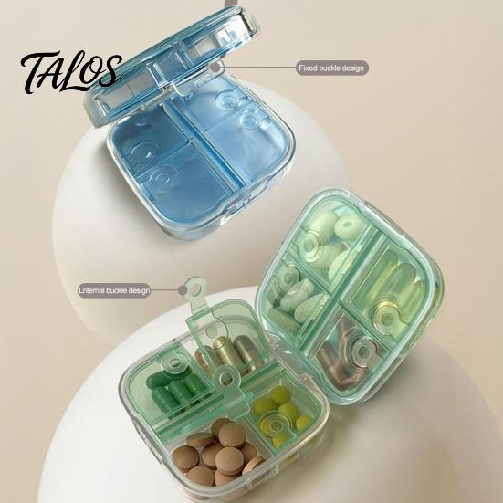 Portable Pill Box, 8 Compartment Travel Pill Organizer, Sealing Waterproof Dustproof Medicine Case, for Daily Supplements And Medication