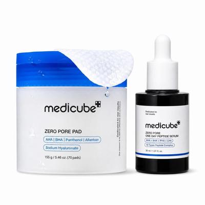 Zero Pore One Day Peptide Serum 30ml + Zero Pore Pad 2.0 70 Pads + Korean Mask Sheet Gift