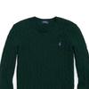 Polo Ralph Lauren Solid Logo Print Crew Neck Pullover Sweater Women sweater Green WMPOSWENC020452