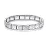 Neue Mode Damen Mann Italienischer Charm Herz Blume Schmetterling Kreuz Delfine Edelstahl Elastisches Armband Gliederarmreif