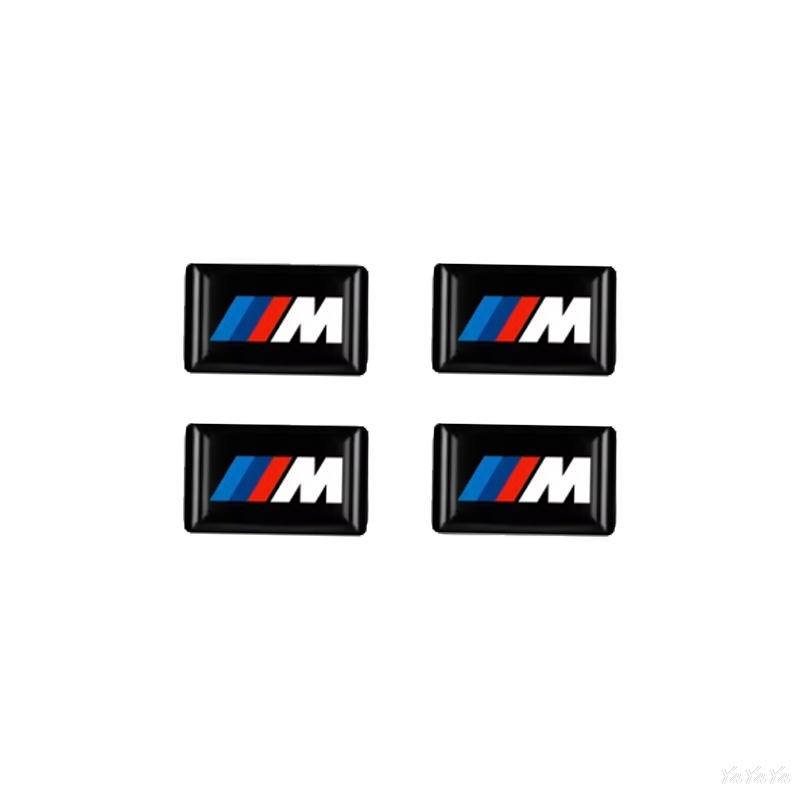 WCHT7 4pcs Car Decor Stickers Multi-size Optional For BMW M Performance M3 G20 E36 X6 G30 X3 M5 Soft Adhesive Ornament Modified Decals