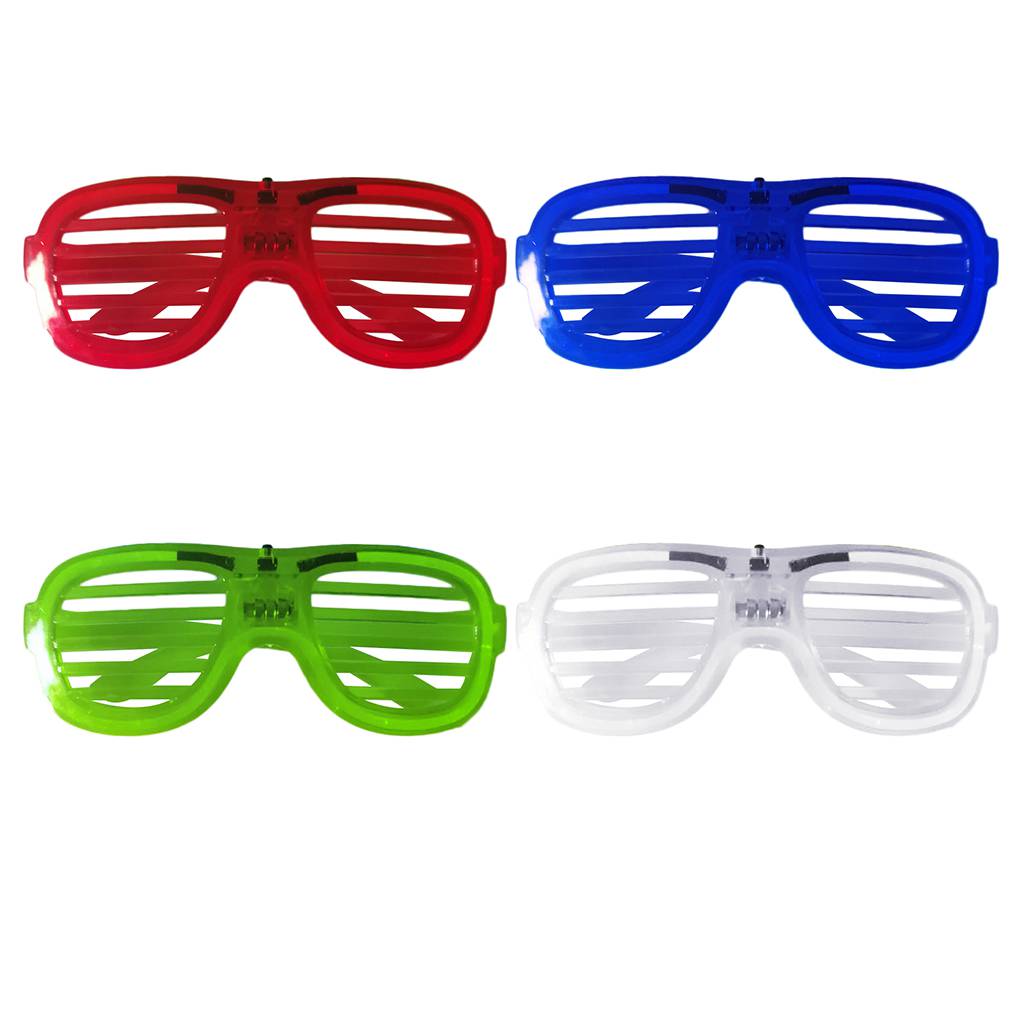 LED-Brille Tragbar Kunststoff Leuchtend Verschluss Aufleuchtend Brillen Feiertag Batteriebetrieben Brillen Blinken Requisiten Zubehör