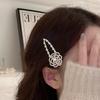 Korean Style Pearl Rhinestone Camellia Hair Clip Pearl Side Duck Beak Clip Women's Broken Bangs Clip Hair Accessories