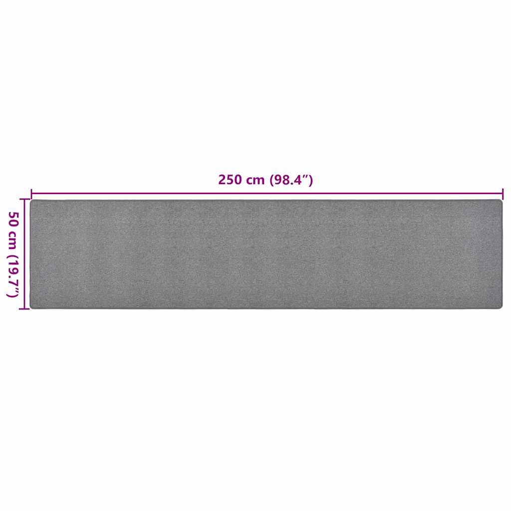 Vidaxl Dywanik, Ciemnoszary, 50 X 250 Cm