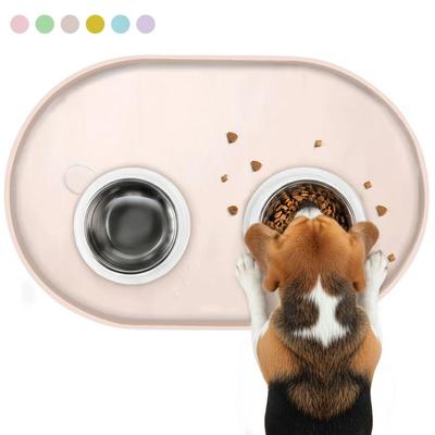 High Quality Silicone Pet Food Mat Non-Slip Design Raised Edges Cat Feeding Mat Waterproof BPA-Free Pet Placemats Pet Supplies