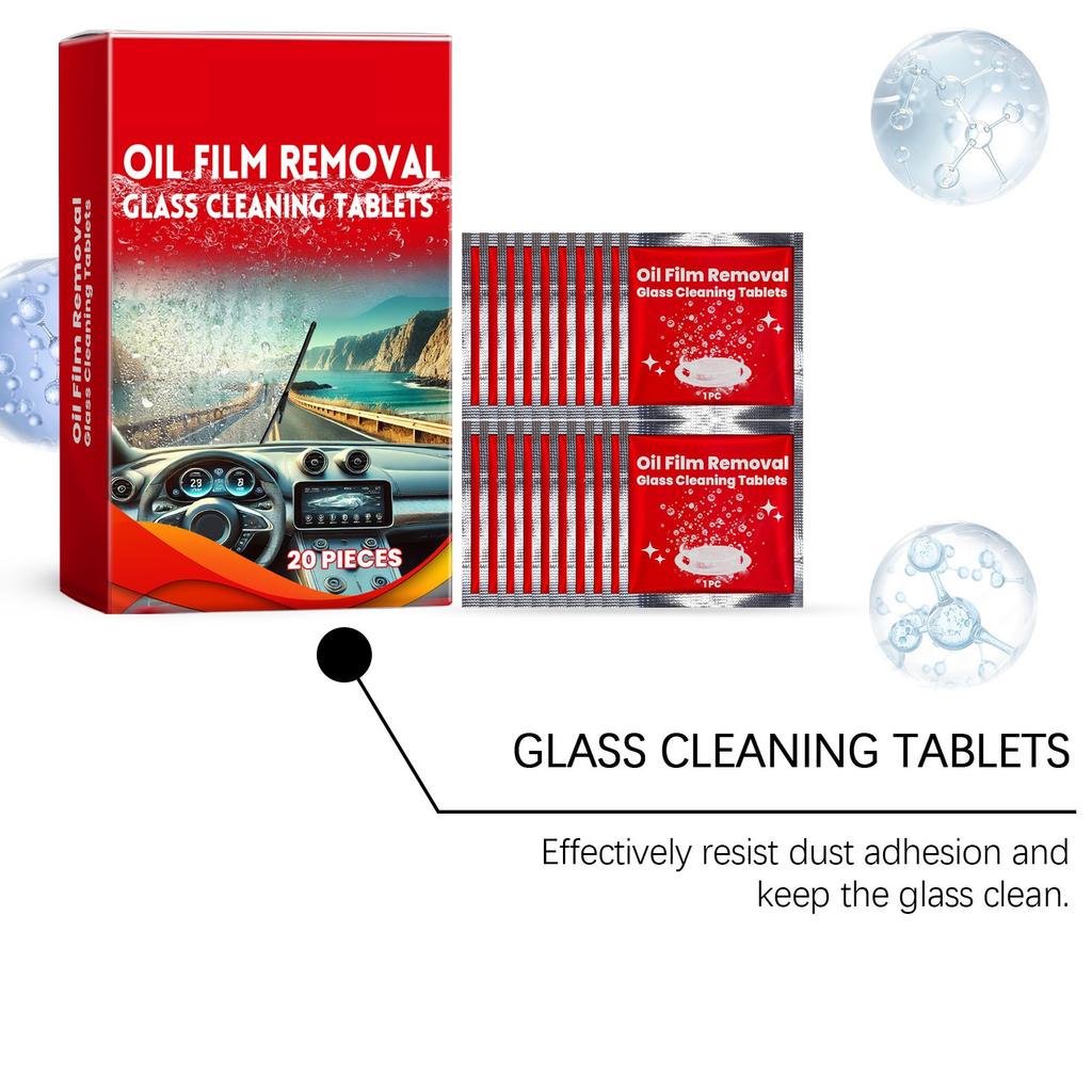 Car Wiper Oil Film Cleaning Tablets Car Windshield Cleaning Window Rainproof Cleaning Tablets