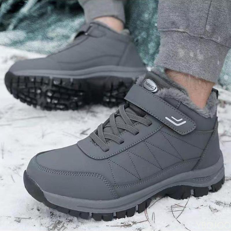 Soft Sole Anti Slip Warm Winter Snow Boots Cold Resistant Wear-resistant Simple Comfortable Casual Men's Short Boots