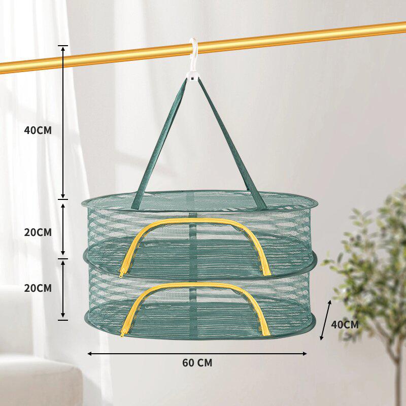 New Style Mosquito-Proof Drying Net for Fish, Chili, Bacon, Sweaters, Underwear - Fully Enclosed Design
