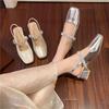 Rhinestone Bag Head Sandals Women's New Summer Models with Skirts Are Beautiful and Not Tired Mary Jane High Heels