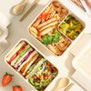 Wheat Straw Lunch Box Healthy BPA Free Bento Boxes with Spoon Microwave Dinnerware Kids Food Storage Container Sealed Tableware