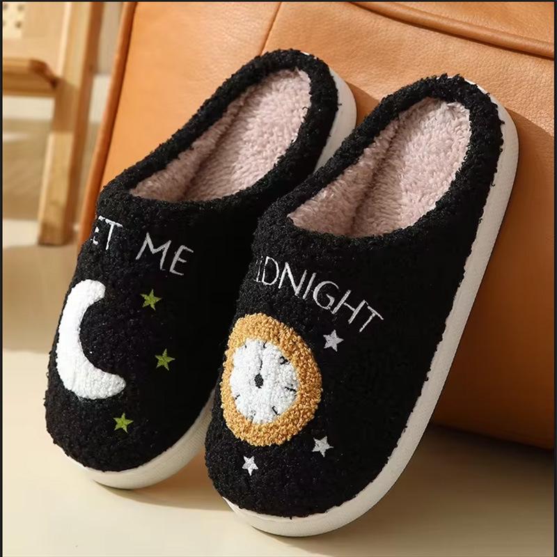 "Damen Plüsch Baumwollpantoffeln - Winter Weihnachten & Halloween Indoor Wärme"