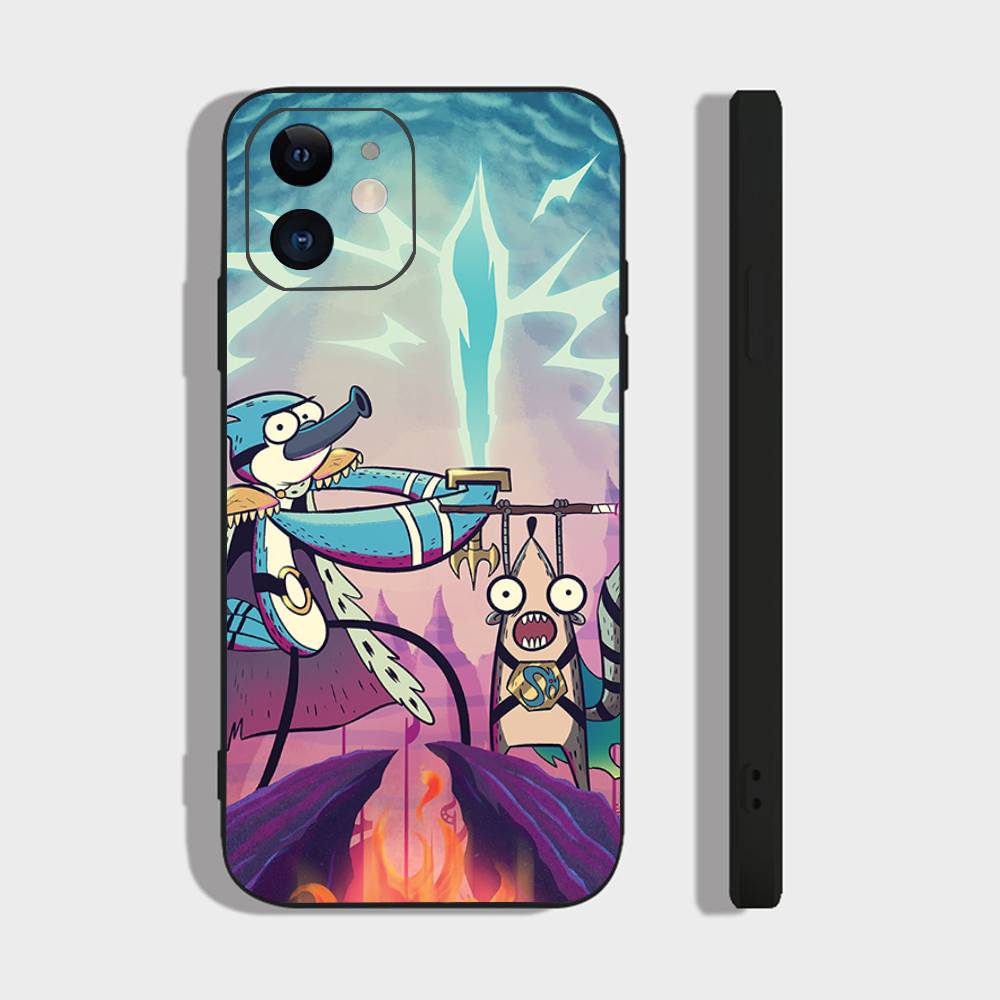 R-regular Cartoon Show Phone Case For IPhone 17 Air 16 15 14 13 Pro Max 11 12 Black Silicone Cover