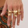 DIEZI 6pcs/set Fashion Punk Knuckle Rings For Women Bohemian Vintage Geometric Gold Silver Color Open Joint Ring Men Jewelry