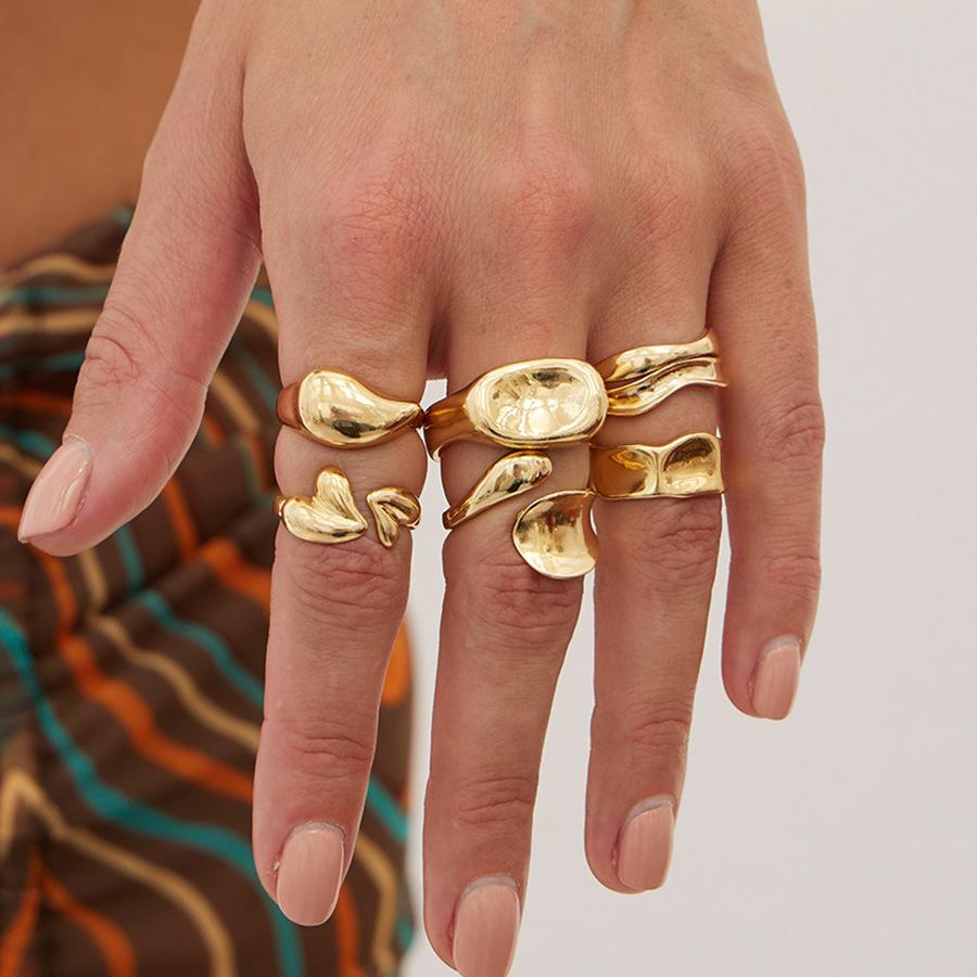 DIEZI 6pcs/set Fashion Punk Knuckle Rings For Women Bohemian Vintage Geometric Gold Silver Color Open Joint Ring Men Jewelry