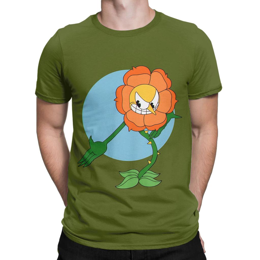 Funny Unisex Video Cuphead Games Gift Music Fans Graphic 100 Cotton TShirt Cuphead Tops Tees For Unisex