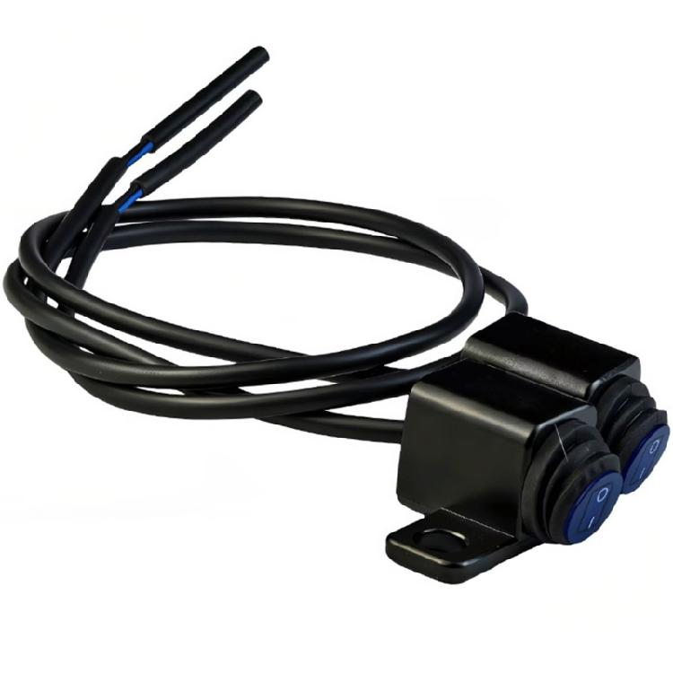Motorbike Accessories Blue Light 2 Control Button Handlebar ON Off Switches Motorcycle Switches Waterproof for Headlight