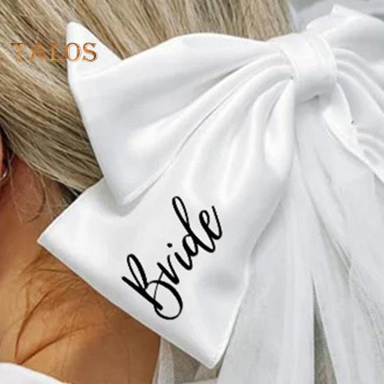 Netz-Kopfschmuck mit Spitzenbesatz, leichter, atmungsaktiver Stoff, Damen-Stirnband, Schleier, Braut, weiße Schleife, Doppelschleier