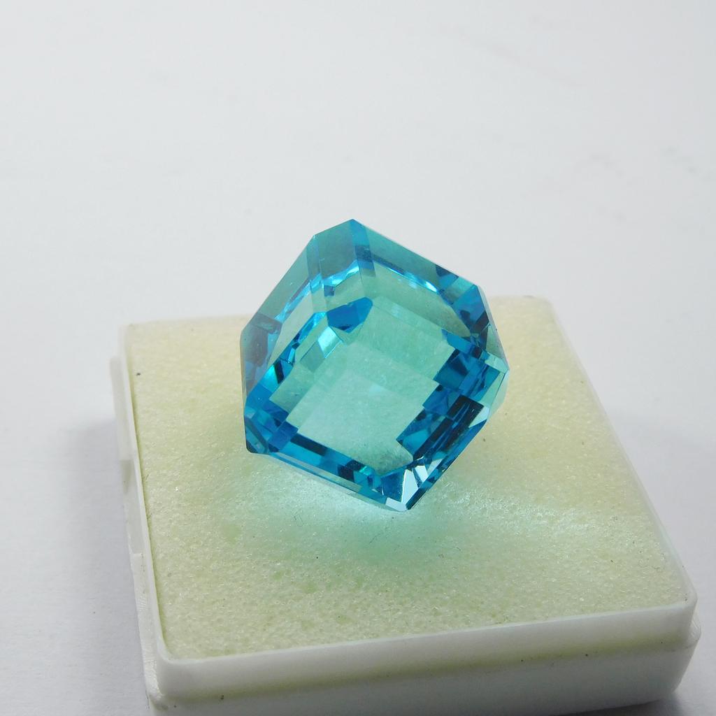 52.50 Ct Lab-Created Blue Sapphire Cube Cut CERTIFIED Gemstone Best For Gifting M-1027-Ra