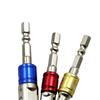 Hex Shank to Square Socket Adapter Set: 1/4, 3/8, 1/2 Inch Extension for Air/Electric Wrenches