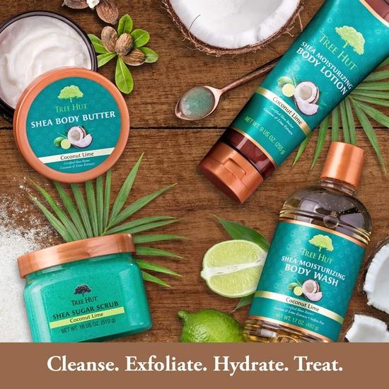 Tree Hut Shea Entgiftende Badebombe mit Holzkohle, Feige & Olive, 7,5 Unzen