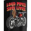 Vintage Motorcycle Bobber T-Shirt - "Loud Pipes Save Lives" Tee with Motorcycle, Breathable Round Neck Casual Shirt Suitable for Motorcycle