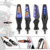 2Pcs Motorcycle Turn Signal Lamp Beat Electrocardiogram Water Flowing Signal Light Indicators Amber Blinkers Motorbike Lamp