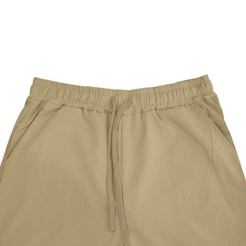 New Men's Trousers Summer Casual Solid Colour Thin Section Sports Trousers Fashion Cotton Linen Straight Trousers