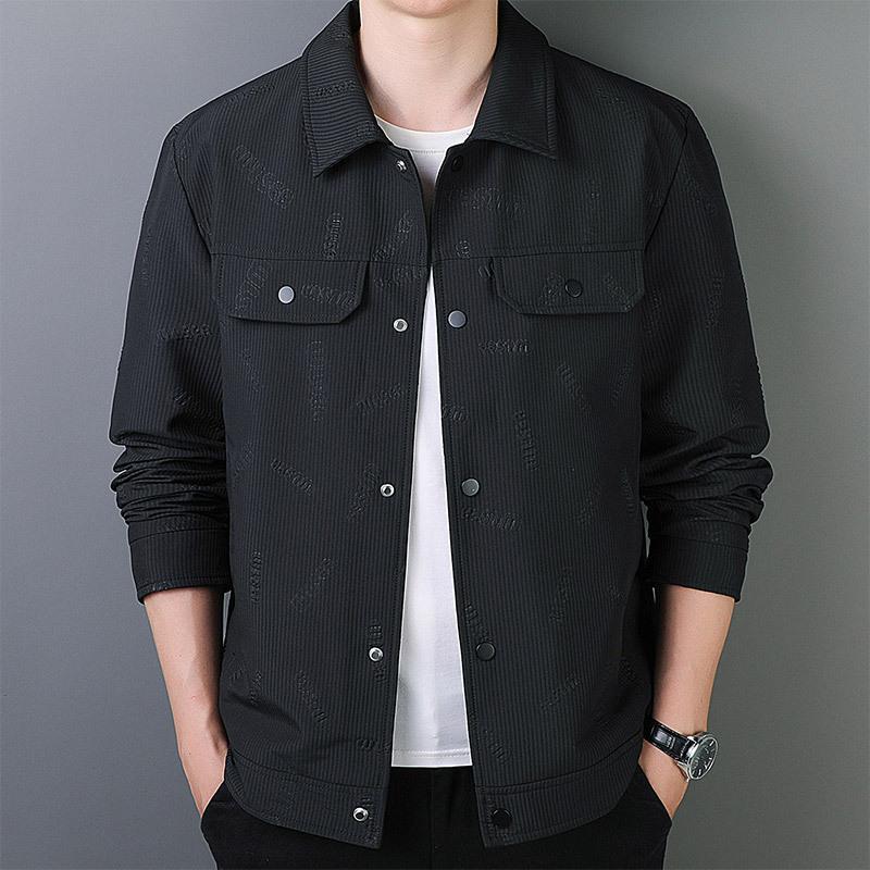 Autumn Lapel Jacket Men's Middle-aged Business Casual Middle-aged Youth Trend Fashion Coat
