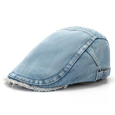 Retro Denim Schirmmütze Frühling Herbst Schiebermütze für Männer Frauen Baskenmütze
