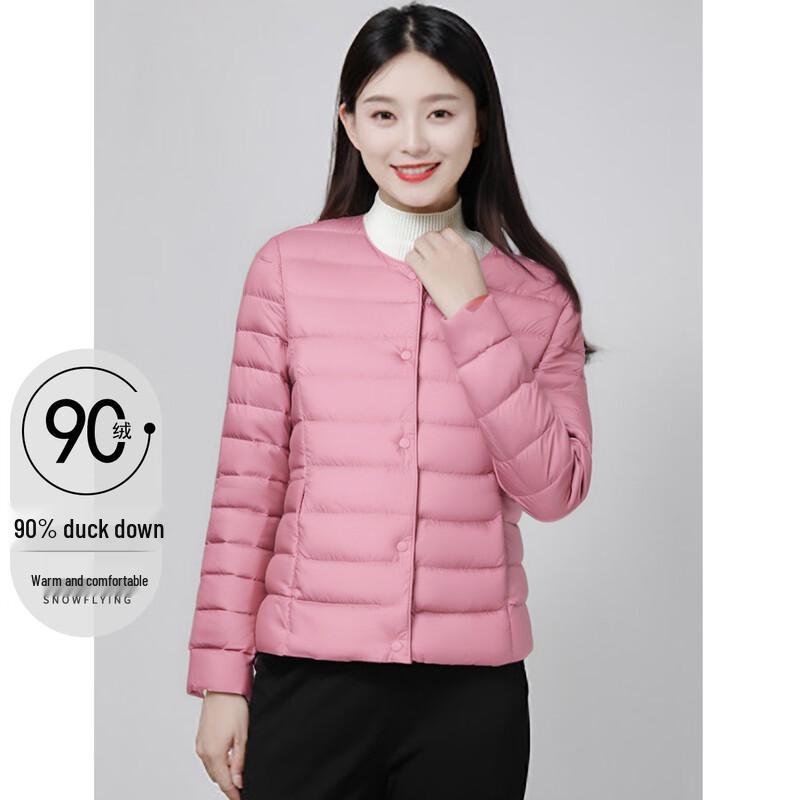 Snowflying Women s 90% Down Lightweight Round Neck Jacket M