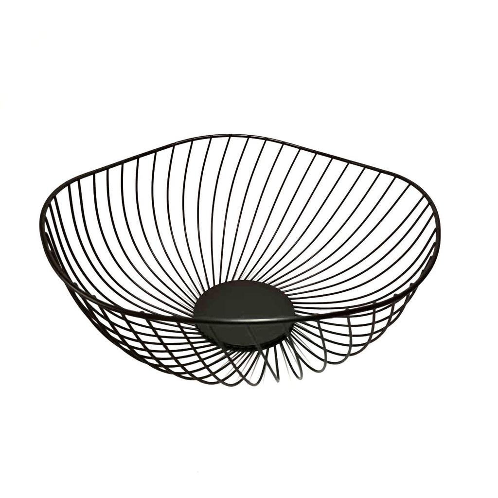 Nordic Black Iron Fruit Basket - Creative Living Room Draining Bowl