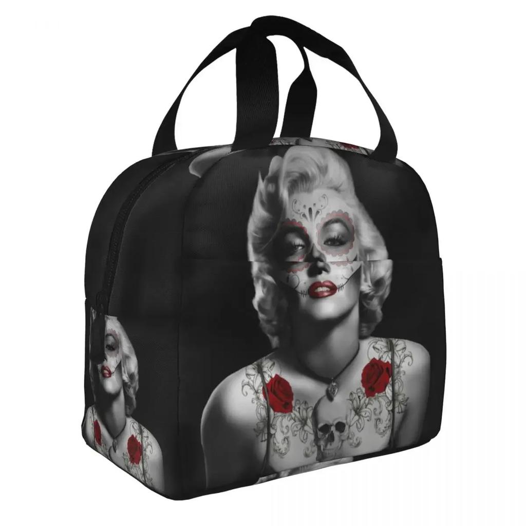 Pop Art Zlatý Warholův svačinový box Opakovaně použitelný Vodotěsný Termo chladící Jídlo Zlatá Dívka Monroe Izolovaná svačinová taška pro Ženy Pracovní tašky