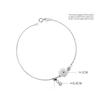 2023 New Korean Style 925 Sterling Silver CZ Zircon Shell Daisy Anklets Beach Jewelry Women