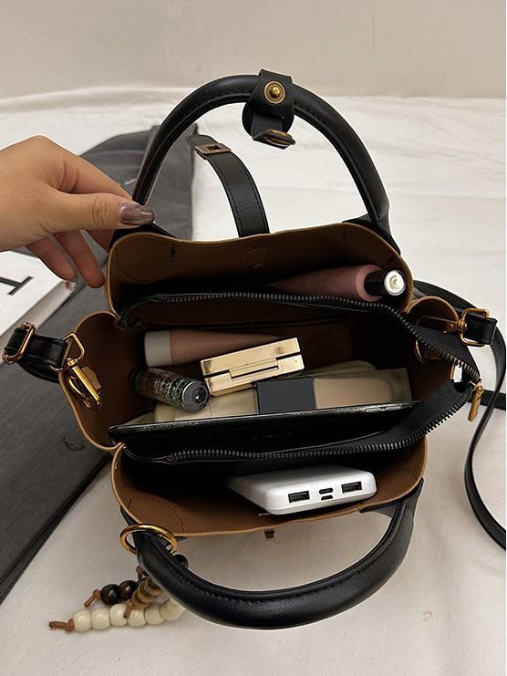 Korean-Style Women's Large Capacity Crossbody Tote Bag, Unique Design 2025