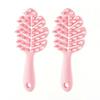 2Pcs Hollow Leaf Shampoo Brush with Long Handle Hanging Men Women Portable Travel Hair Growth Scalp Massage Scrubber Cleaning Brush