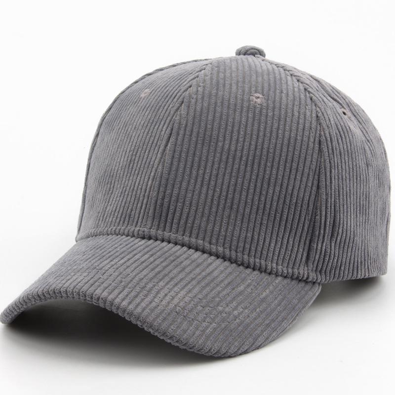 2021 Unisex Retro Corduroy Baseball Cap - Solid Color, Casual & Warm