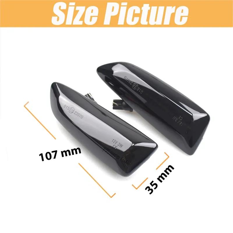 1Pair For Opel Astra J K Crossland X Grandland ignia B Zafira C P12 LED Dynamic Turn Signal Light Side Fender Marker Lamp