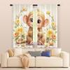2 Pcs   Filtering Curtains (excluding Rods   Non-movable   Without Batteries) Cute Monkey for Use In Bedrooms and Living Rooms