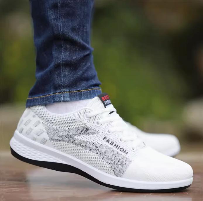 Summer Deodorant Breathable Old Beijing Cloth Shoes Sports Shoes Versatile Casual Board Shoes Men's Flying Woven Single Shoes