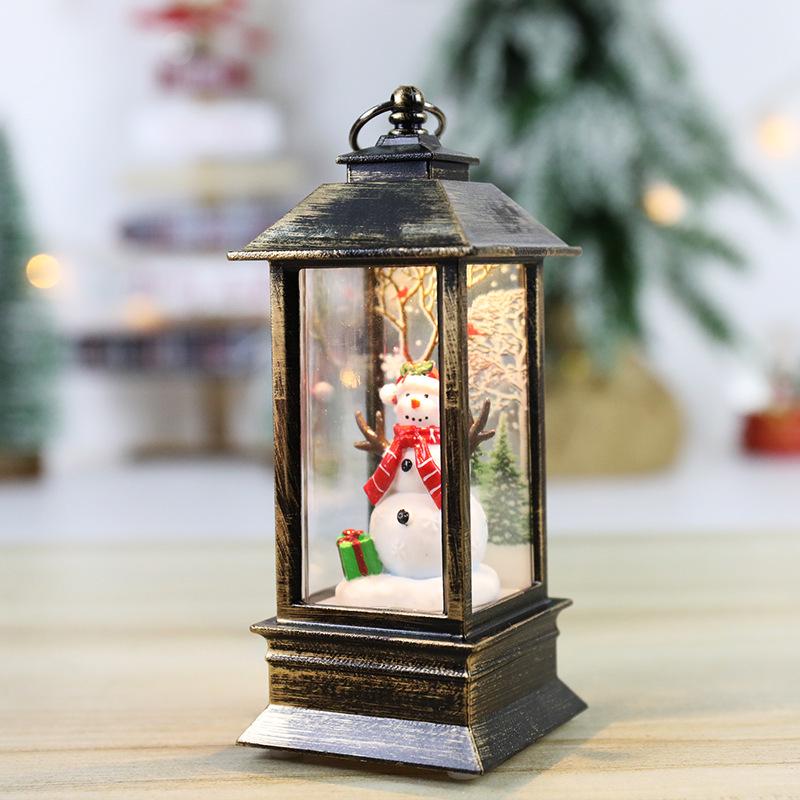 Christmas Santa Claus Crystal Lantern & Ornament