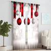 2Pcs Christmas Theme Window Curtain Digital Printed Window Drape For Festive Home Decor Rod Pocket Design For Easy