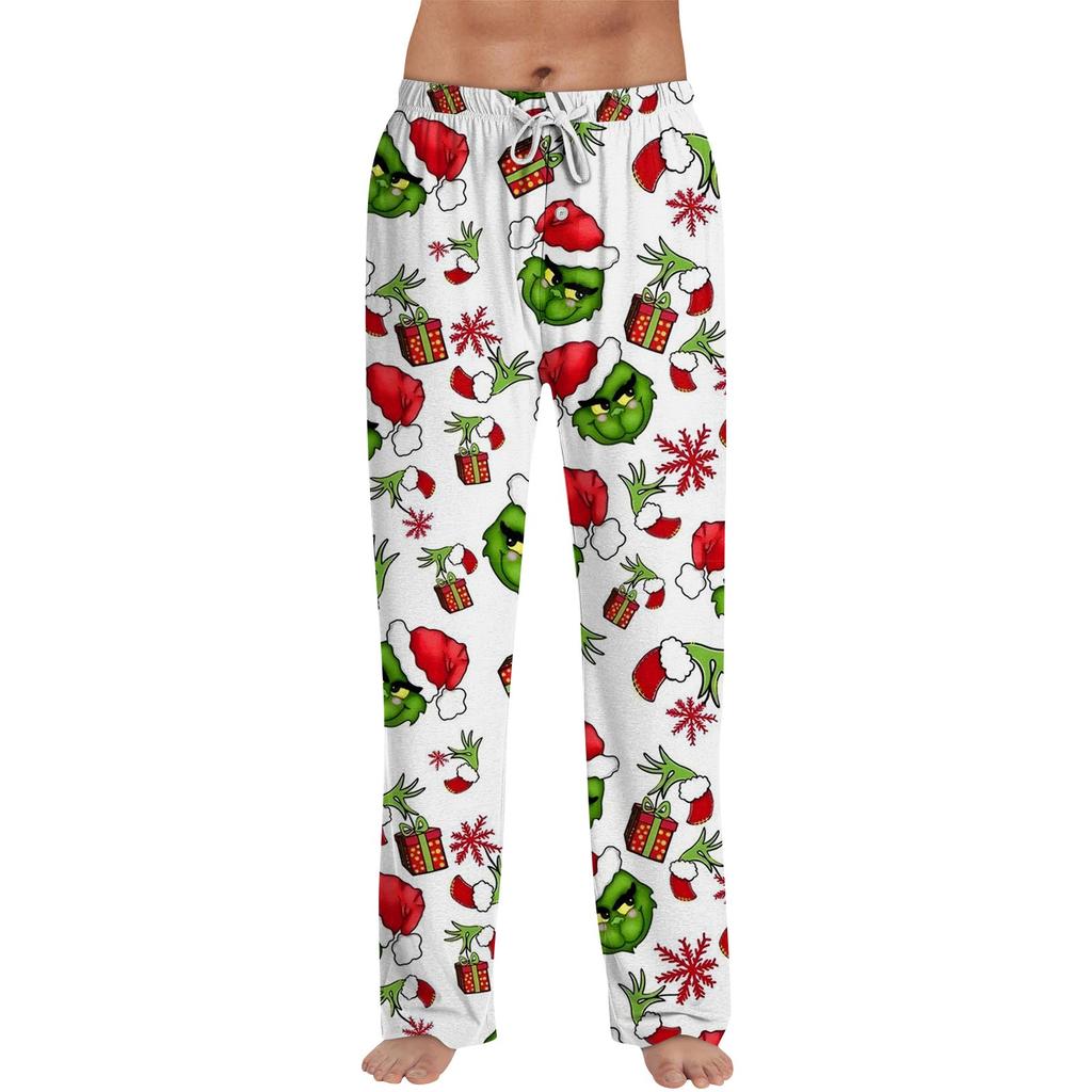Men's Allover Printed Home Pants Sleeping Pajama Pants Long Pants Pajama Pants Yoga Pants