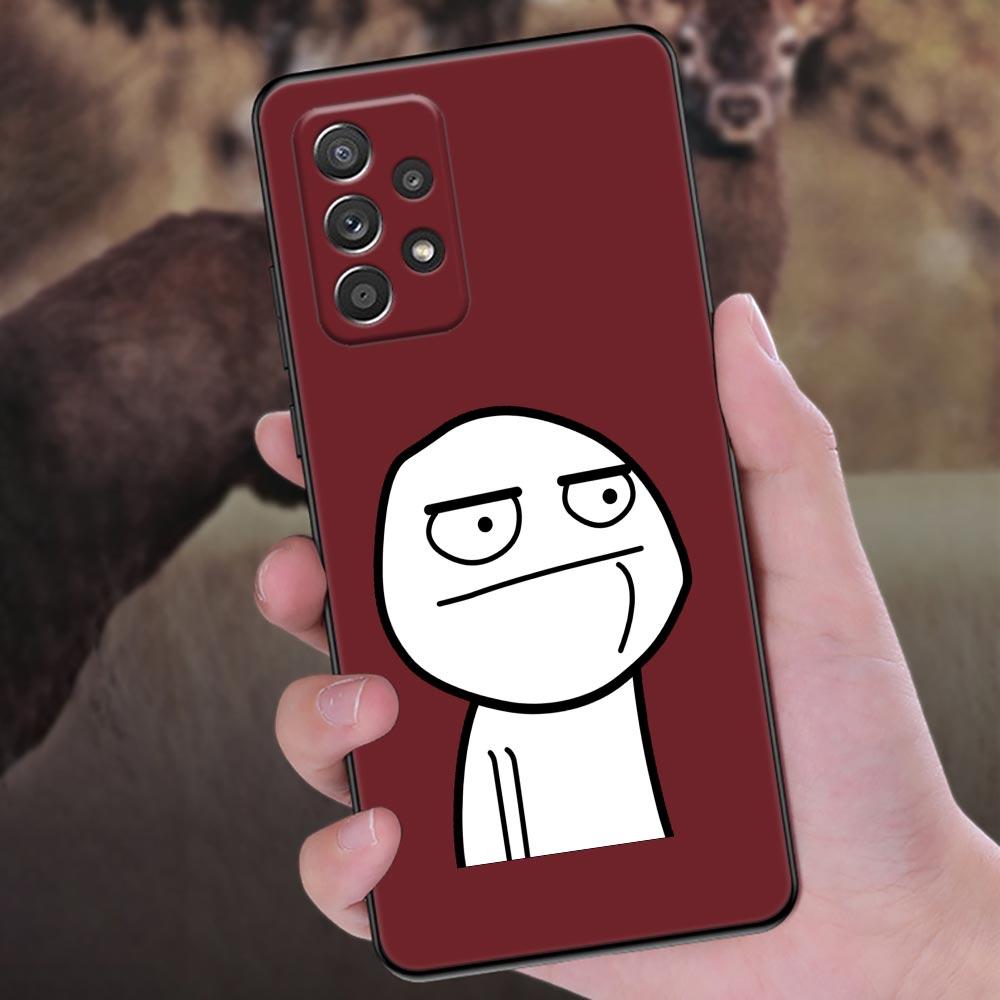 Funny Man Middle Finger Phone Cover Galaxy A53 5G Case For Samsung A54 A52 A52S A51 A71 A73 A72 A41 A42 A91 A32 A33 Black Cases