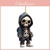Car Cartoon Skull Pendant Acrylic Flat Surface Design Decoration Halloween