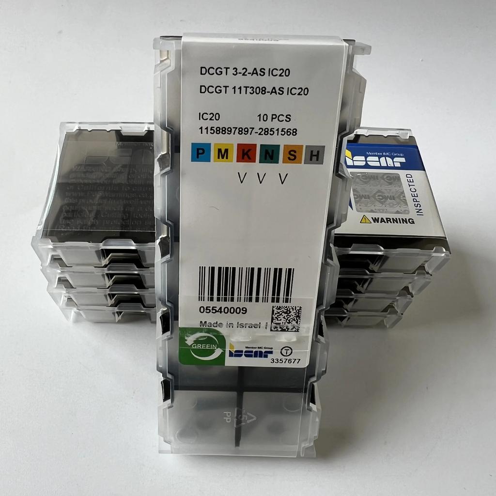 ISCAR / DCGT11T308-AS IC20 / Industrial Indexable Carbide Inserts 10 Pcs