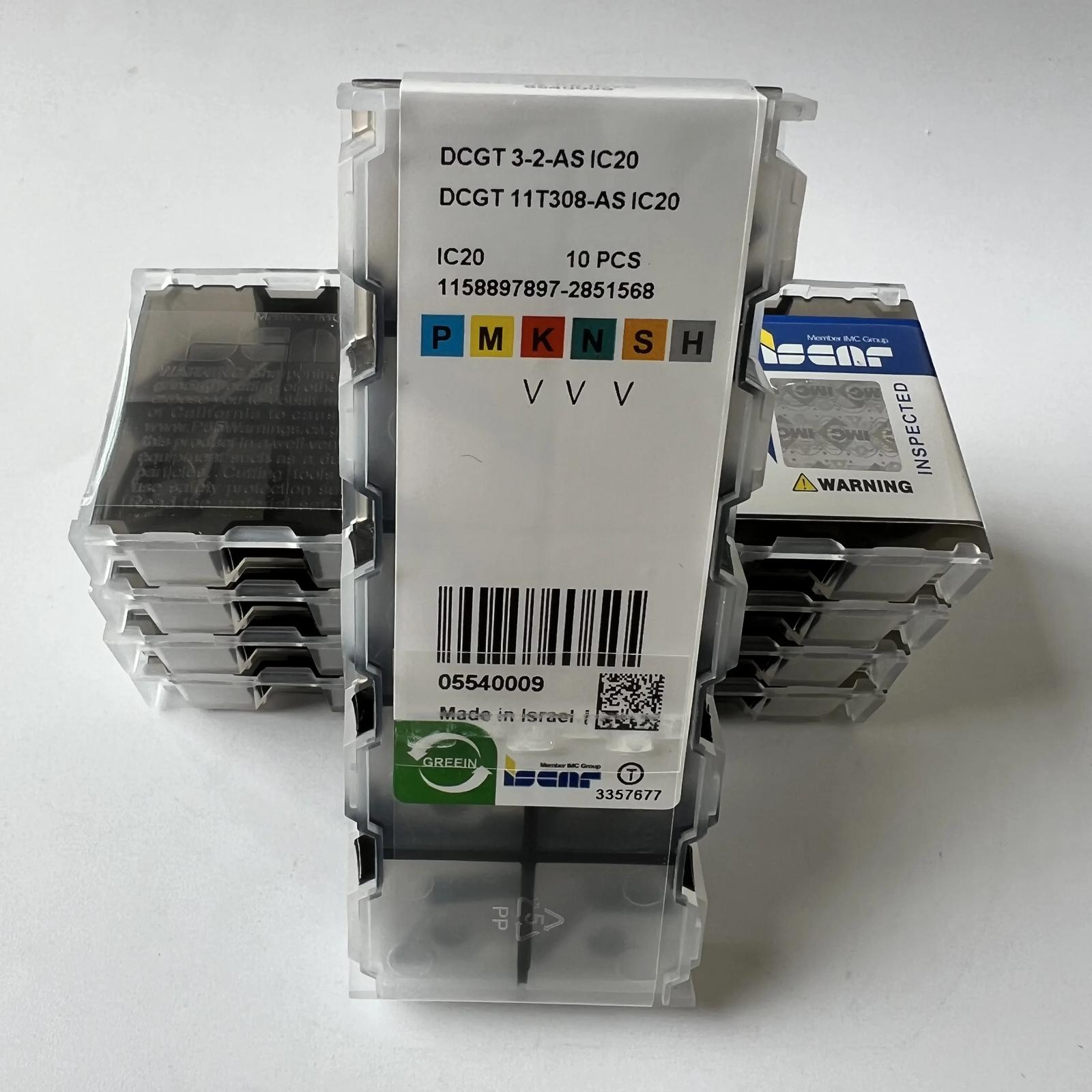 

ISCAR / DCGT11T308-AS IC20 / Industrial indexable Carbide Inserts 10 Pcs