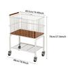 Movable Dirty Clothes Basket With Wheel Double-Layer Clothes Storage Trolley Storage Basket Bathroom Carbon Steel Clothes Basket